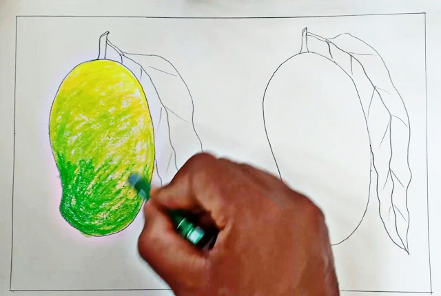 How to Draw a Mango | Easy Mango Drawing For Kids Full Tutorials image 4