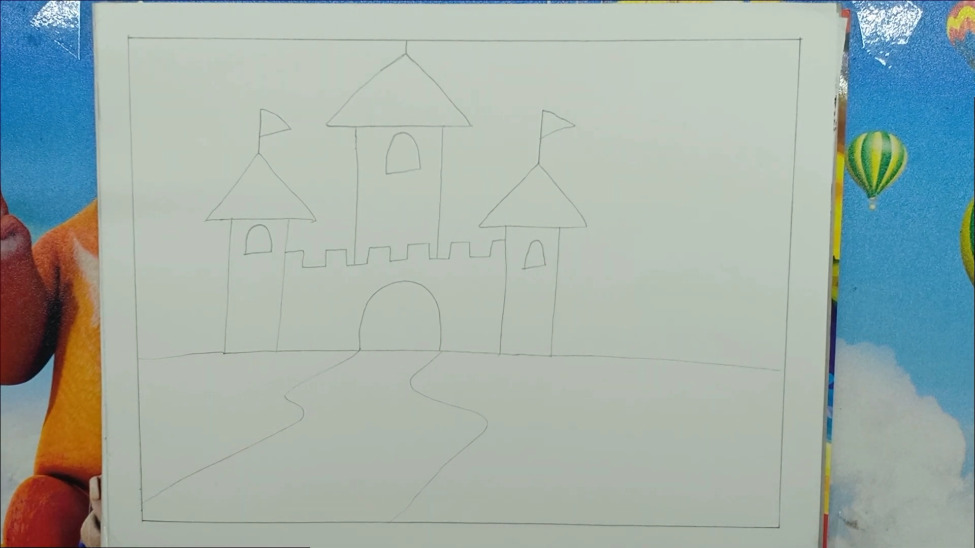 How to Draw a Castle Step by Step for Kids - Castle Drawing Tutorial for Beginners 6 How to Draw a Castle Step by Step for Kids.Castle drawing and colouring full tutorial for beginners, Step by Step Drawing