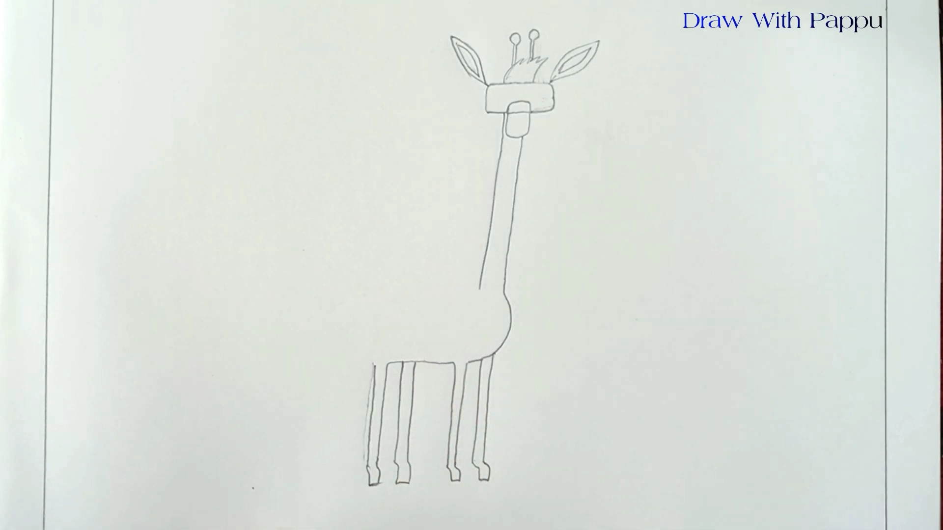 Easy Giraffe Drawing Tutorial - Learn How to Draw a Giraffe Easily 4 How to Draw a Giraffe Easy Giraffe Drawing For Kids Draw With Rob Biddulph 3