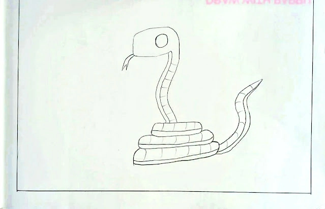 How to Draw a Snake - Step-by-Step Guide 4 How to Draw a Snake Step By Step – Easy Drawing For Kids 3