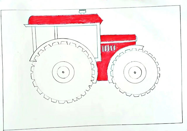 tractor coloring page