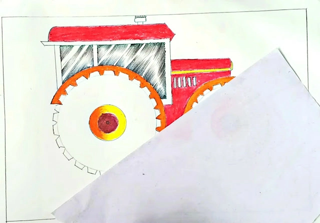 tractor coloring page