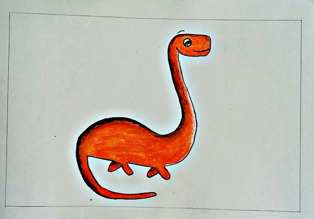 How to Draw a Dinosaur Step By Step - Easy Drawing For Kids 6 How to Draw a Dinosaur Step By Step – Easy Drawing For Kids 5