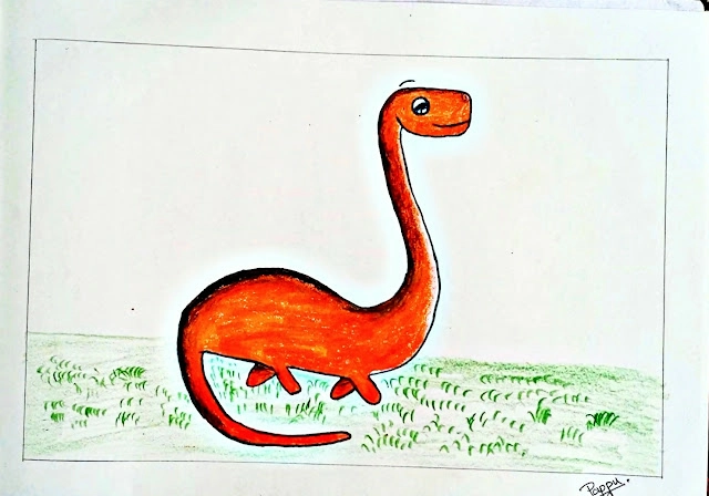 How to Draw a Dinosaur Step By Step - Easy Drawing For Kids 7 How to Draw a Dinosaur Step By Step – Easy Drawing For Kids 6