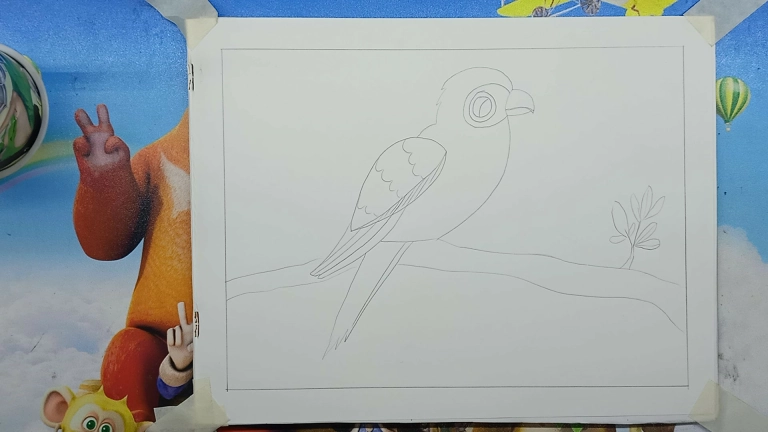 Cute Bird Drawing Easy method for Kids or Beginners 6 bird drawing 6