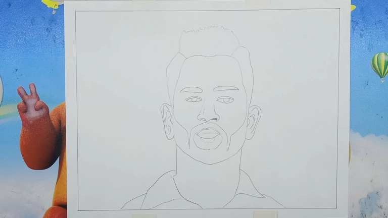 MS Dhoni Drawing