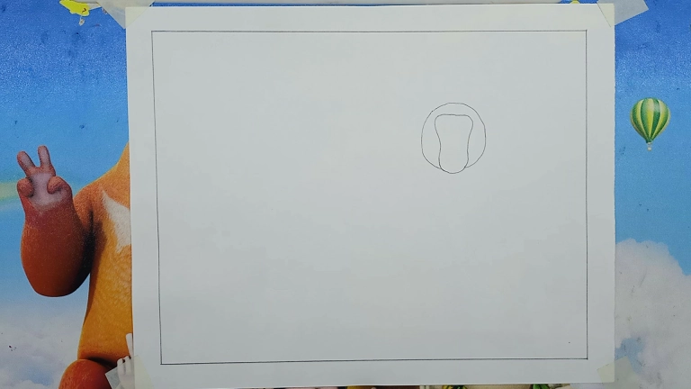 Baboon Drawing Easy Step by Step For Kids or Beginners 2 Face Shape