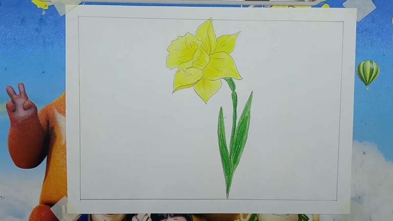Daffodil Flower Drawing Easy Step by Step For Kids/Beginners 8 Daffodil Flower Drawing Easy Step by Step For Kids/Beginners