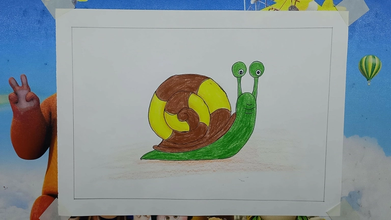 Snail Drawing Easy Step by Step For Kids/Beginners