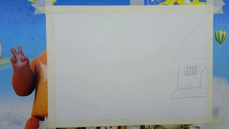 Sunrise Scenery Drawing 3