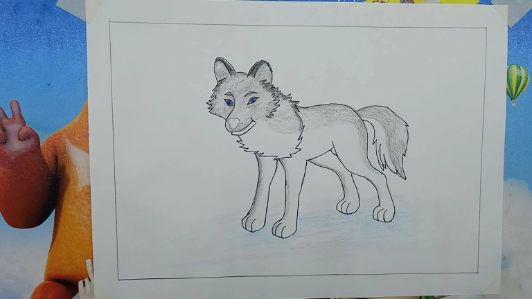 Wolf Drawing Easy Step by Step For Kids/Beginners 9 Wolf Drawing Easy