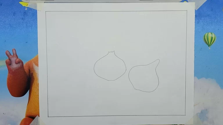 Onion Drawing Easy Step by Step For Kids/Beginners 3 Onion Drawing 2 edited