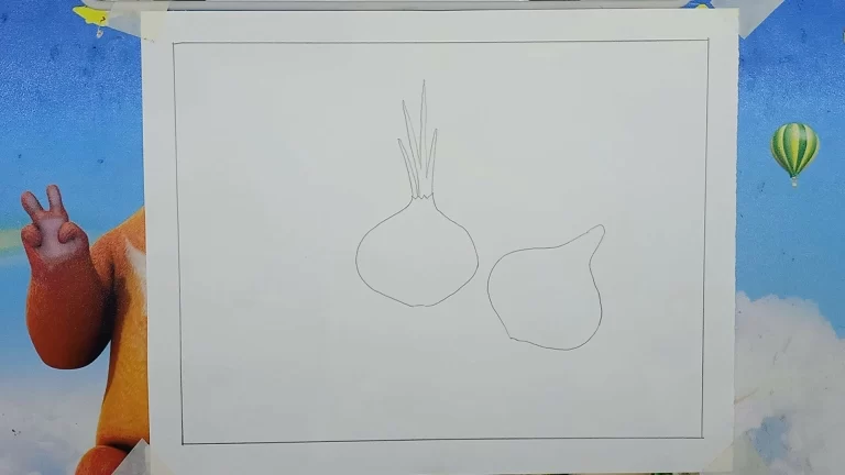 Onion Drawing Easy Step by Step For Kids/Beginners 4 Onion Drawing 3 edited
