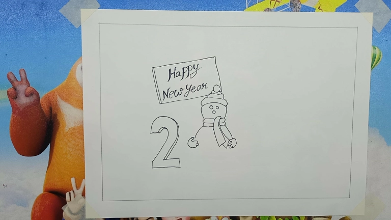 Happy New Year 2023 Drawing Easy - Drawing Tutorial For Kids 5 New Year Drawing Easy Step by Step For Kids/Beginners