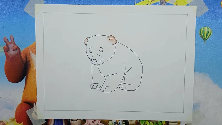 Cute and Easy Baby Bear Cup Drawing 7 Baby Bear Cup Drawing 6