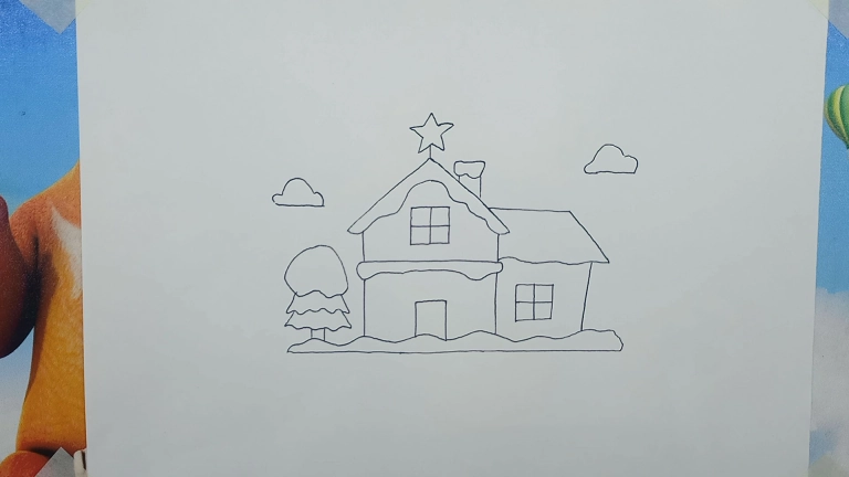 Iceland House Drawing Easy Step by Step For Kids/Beginners 6 The House of Iceland Drawing Easy Step by Step For Kids/Beginners